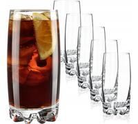 KADAX Lot de 6 verres à eau, verres à jus, verres robustes pour eau, jus, jardin, fête, boisson, bière, verres universels, verres à cocktail, verres à boisson (Nadia, 365 ml)