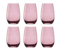 Verres à eau, Verres à boire, Verres à jus - Colorés, Elements, Lot de 6, Lilas, 335ml