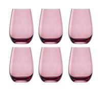 Verres à eau, Verres à boire, Verres à jus - Colorés, Elements, Lot de 6, Lilas, 465ml
