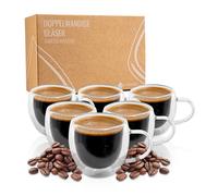 Verres à expresso double paroi Exitoso lot de 6 verres thermiques 80 ml avec ...