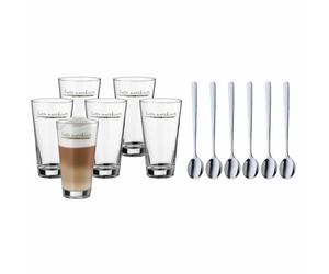 Verres à latte macchiato CLEVER et MORE, set de 6 pc, avec cuillères, WMF