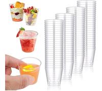 Verres à liqueur - Plastique - 30 ml - Réutilisables - 100 pièces - Transparent