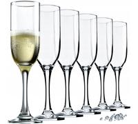 KADAX Verres à vin, verres à vin, passent au lave-vaisselle, verres élégants pour vin rouge et blanc, verres à vin à long style, verres à pied à servir (6 x 210 ml, pour champagne)