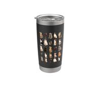 Verres à vin pour races de chats, chatons, mamans, drôles Gobelet isotherme en acier inoxydable double paroi