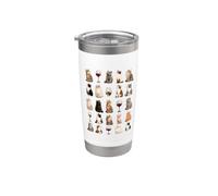 Verres à vin pour races de chats, chatons, mamans, drôles Gobelet isotherme en acier inoxydable double paroi