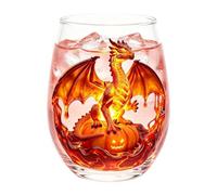 Verres à vin rouge 400 ml sans manche avec impression 2D | Verres pour fête d'anniversaire, mariage, whisky, cuisine, Thanksgiving, bière, bar, bureau, Saint Valentin