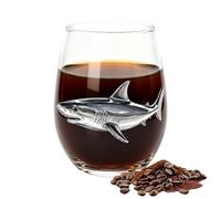 Verres à vin sans pieds Tasse à eau originale 400 ml avec motif | Verres à vin pour les amoureux de la côte pour les amoureux de la côte à la maison cuisine bar pour les fêtes réunions de