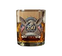 Verres à whisky américain 250 ans, verre patriotique historique 1776-2006, bouteille de whisky 250 pour la fête des pères | pour hommes, papa, grand-père, , fils, adulte, amoureux et