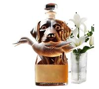 Verres à whisky en forme de canard de chasse en 3D gravés en forme de chien de chasse, bouteille de vin en verre, décoration d'intérieur, centres de table pour vin, tequila, bourbon, décorations de