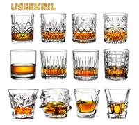 Verres à whisky, verre à whisky gravé, verres à whisky à l'ancienne, verres Scotch classiques, cadeau parfait pour les amateurs de Scotch U 300ml