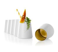 Verres Blancs/Dorés Power Lot de 6, 380 ml - Verres Modernes pour Eau, Vin, Cocktails & Jus - Verre Cristal de Haute Qualité - Lavable au Lave-Vaisselle & Résistant aux Chocs, Made in Germany