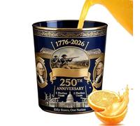 Verres Bourbon pour hommes | Amérique 250e anniversaire de verrerie, verres à spiritueux patriotiques, adaptés aux hommes, maris, fêtes, collectionneurs, bar à la maison, vitrine d'exposition