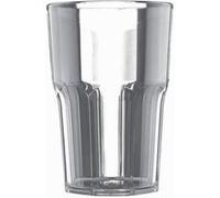 Verres de 15 pièces rondes transparent et empilable GASTRO 425ml, pour boisson, jus et café glacé, vin, bière - Dimension: 8,4 x 12 cm Transparent G