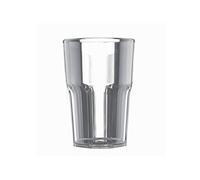 Verres de 15 piï¿½ces rondes transparent et empilable GASTRO 425ml, pour boisson, jus et cafï¿½ glacï¿½, vin, biï¿½re - Dimension: 8,4 x 12 cm