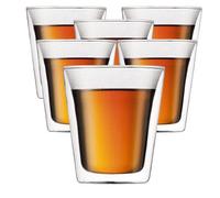 Bodum Verres double paroi Canteen Lot de 6 20 cl Transparent