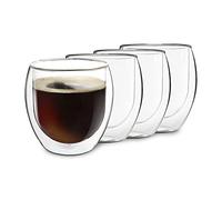 Verres Duos Feelino à double paroi, tasse thermos, pour garder les boissons chaudes ou froides plus longtemps Lot 06 : 4 x 310 ml Jumbo.