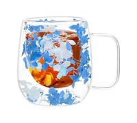 Verres Isothermes À Double Paroi Isolante Mugs de Thé Isolés avec des | Tasses À Café En Verre Transparent, Gobelet Isolant Double Paroi Avec Poignée 250ml Pour , Cappuccino,
