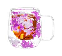 Verres Isothermes À Double Paroi Isolante Mugs de Thé Isolés avec des | Tasses de café isolantes à double paroi, mugs pour thé en verre transparent avec 250 millilitres Pour Jus,