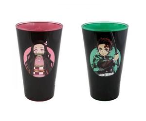 Verres - JUST FUNKY - Demon Slayer - Pack de 2 - 473ml - Motifs Tanjuro et Nezuko