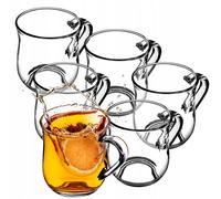 Verres KADAX avec poignée pour thé et café, verres à thé en verre épais, 320 ...