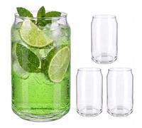 Relaxdays Lot de 4 verres type canette