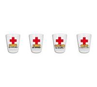 Verres shooters avec signe urgence 4 Shot SOS Multi G