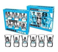 Verres shooters - Soirée Mecs - Lot de 6 - Blanc - Compatibilité lave-vaisselle