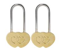 VerRich Lot de 2 cadenas en forme de cœur 8,9 cm 50 mm pour les amoureux, mariage, pont, Paris, anniversaire (sans clé)