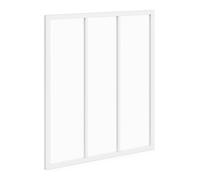 Verrière atelier 3 vitrages L. 93 x H. 108 cm en métal blanc et verre trempé