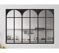 Verrière atelier art déco en aluminium thermolaqué noir 180 x 130 cm (L x H) ? ARCADEA
