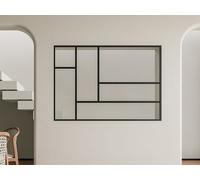 Verrière atelier design en aluminium thermolaqué noir 150 x 105 cm (L x H) ? ARTENA
