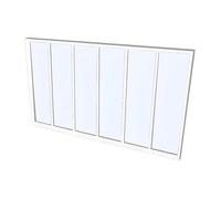 Verrière atelier en aluminium thermolaqué blanc 180 x 105 cm (L x H) - BAYVIEW