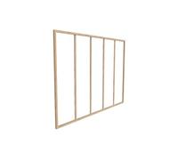 Verrière atelier en aluminium thermolaqué naturel clair 150 x 105 cm (L x H) - BAYVIEW