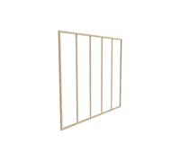 Verrière atelier en aluminium thermolaqué naturel clair 150 x 130 cm (L x H) - BAYVIEW