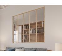Verrière atelier en aluminium thermolaqué naturel clair 150 x 130 cm (L x H) - BAYVIEW