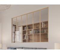 Verrière atelier en aluminium thermolaqué naturel clair 180 x 130 cm (L x H) ? BAYVIEW