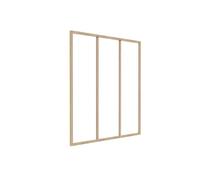 Verrière atelier en aluminium thermolaqué naturel clair 90 x 105 cm (L x H) - BAYVIEW