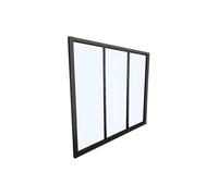 Verrière atelier en aluminium thermolaqué noir 90 x 105 cm (L x H) - BAYVIEW