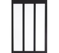 Verriere Bois Mdf Noir 3 Vitrages Clairs H1080 Mm x L1123Mm