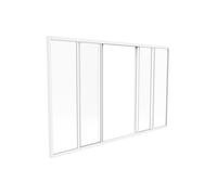Verrière coulissante en aluminium thermolaqué blanc 180 x 105 cm (L x H) - RAVENA