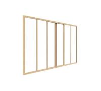Verrière coulissante en aluminium thermolaqué naturel clair 180 x 105 cm (L x H) - RAVENA