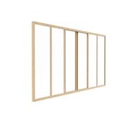 Vente-unique-Verriére coulissante en Aluminium thermolaqué Naturel Clair 180x105 cm - Ravena