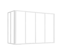 Verrière d'angle atelier en aluminium thermolaqué blanc 120 x 60 x 105 cm (L x l x H) - BAYVIEW
