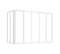Verrière d'angle atelier en aluminium thermolaqué blanc 150 x 60 x 105 cm (L x l x H) - BAYVIEW