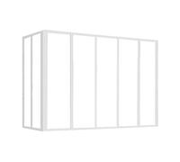 Verrière d'angle atelier en aluminium thermolaqué blanc 150 x 60 x 105 cm (L x l x H) - BAYVIEW