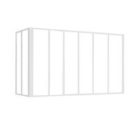 Verrière d'angle atelier en aluminium thermolaqué blanc 180 x 60 x 105 cm (L x l x H) - BAYVIEW