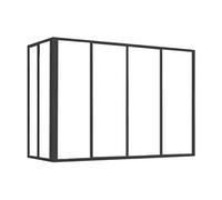 Verrière d'angle atelier en aluminium thermolaqué noir 120 x 60 x 130 cm (L x l x H) - BAYVIEW
