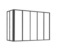 Verrière d'angle atelier en aluminium thermolaqué noir 150 x 60 x 105 cm (L x l x H) - BAYVIEW