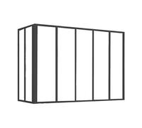 Verrière d'angle atelier en aluminium thermolaqué noir 150 x 60 x 105 cm (L x l x H) - BAYVIEW