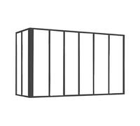 Verrière d'angle atelier en aluminium thermolaqué noir 180 x 60 x 105 cm (L x l x H) ? BAYVIEW